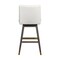 Armen Living Basila Swivel Bar Stool in Gray Oak Wood Finish with Pearl Fabric 840254332225 - alternate 6